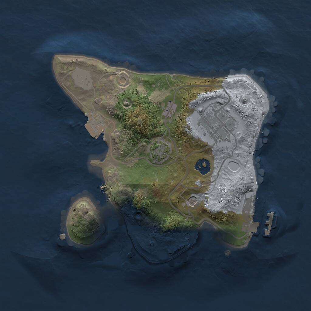Rust Map: Procedural Map, Size: 2000, Seed: 438070542, 5 Monuments