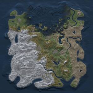 Thumbnail Rust Map: Procedural Map, Size: 4500, Seed: 1195253886, 16 Monuments
