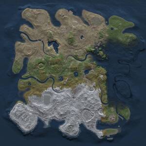 Thumbnail Rust Map: Procedural Map, Size: 4250, Seed: 44461, 17 Monuments