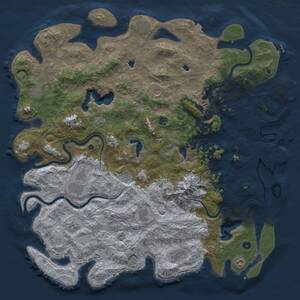 Thumbnail Rust Map: Procedural Map, Size: 5500, Seed: 459702967, 17 Monuments