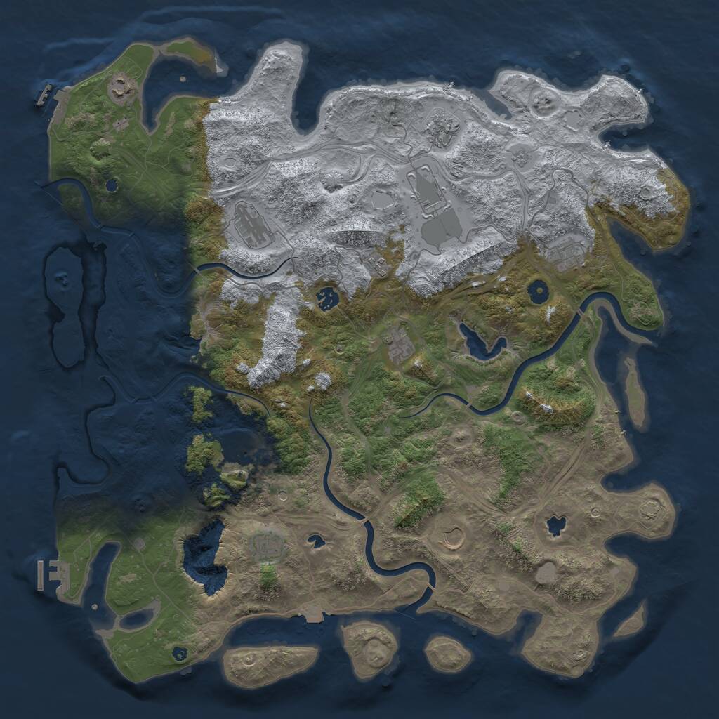 Rust Map: Procedural Map, Size: 4799, Seed: 44458941, 17 Monuments