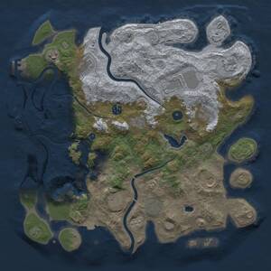 Thumbnail Rust Map: Procedural Map, Size: 4000, Seed: 986408951, 17 Monuments