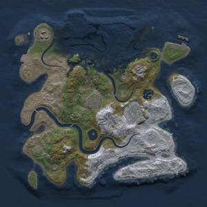 Thumbnail Rust Map: Procedural Map, Size: 3000, Seed: 13377331, 11 Monuments