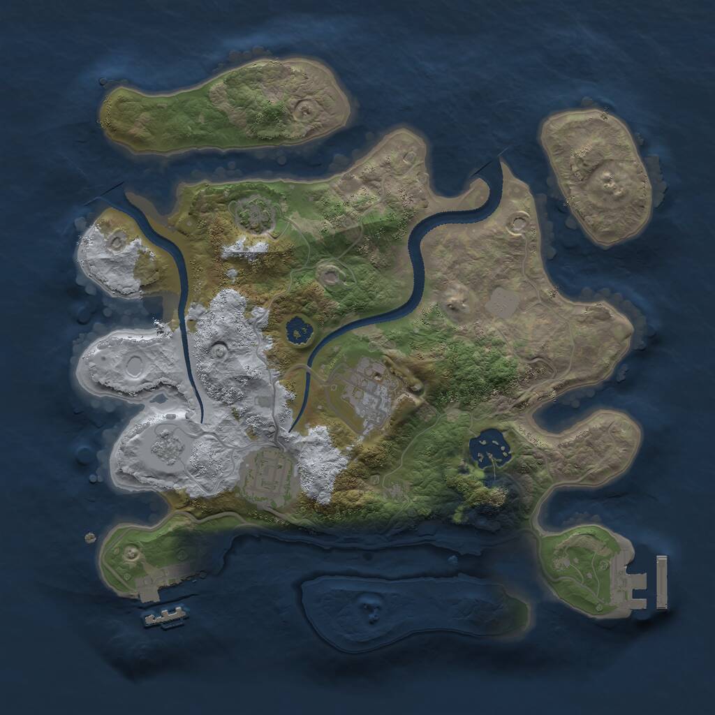 Rust Map: Procedural Map, Size: 2700, Seed: 1769342490, 8 Monuments