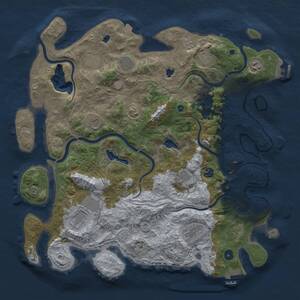 Thumbnail Rust Map: Procedural Map, Size: 4500, Seed: 873989, 16 Monuments