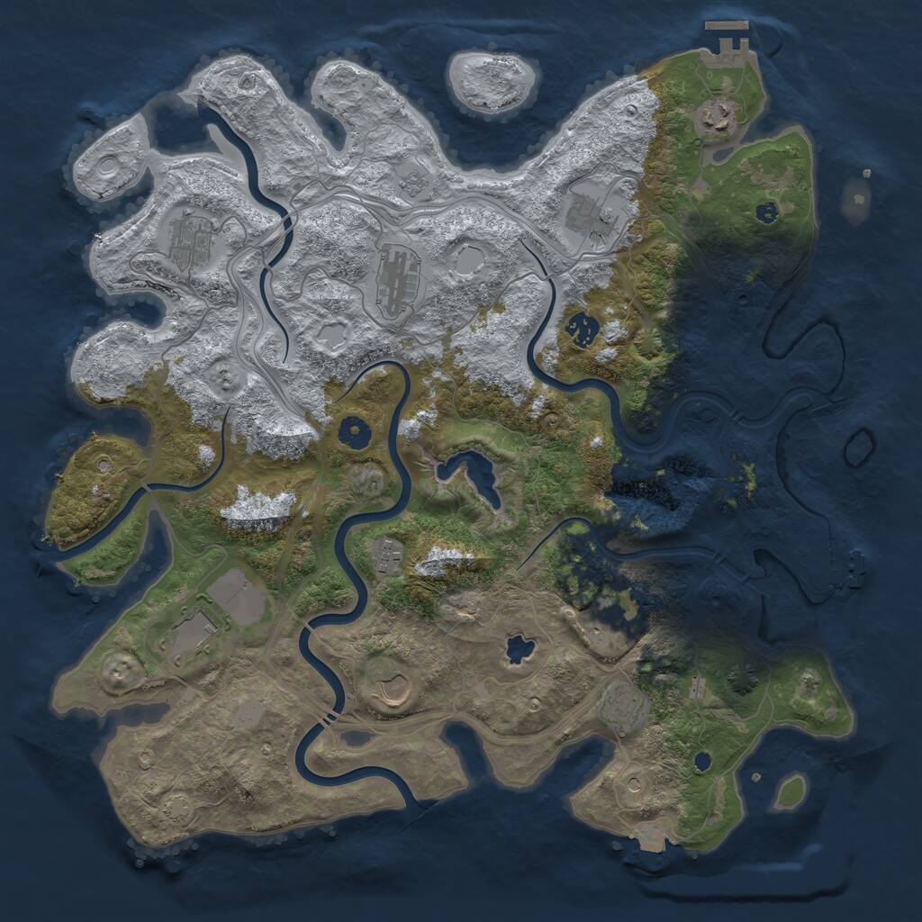 Rust Map: Procedural Map, Size: 4250, Seed: 681695958, 16 Monuments