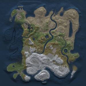 Thumbnail Rust Map: Procedural Map, Size: 3500, Seed: 1924197411, 15 Monuments