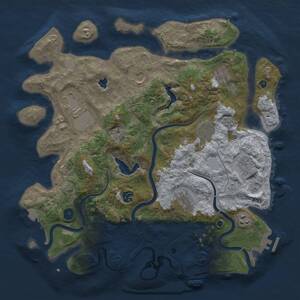 Thumbnail Rust Map: Procedural Map, Size: 4000, Seed: 408097654, 15 Monuments