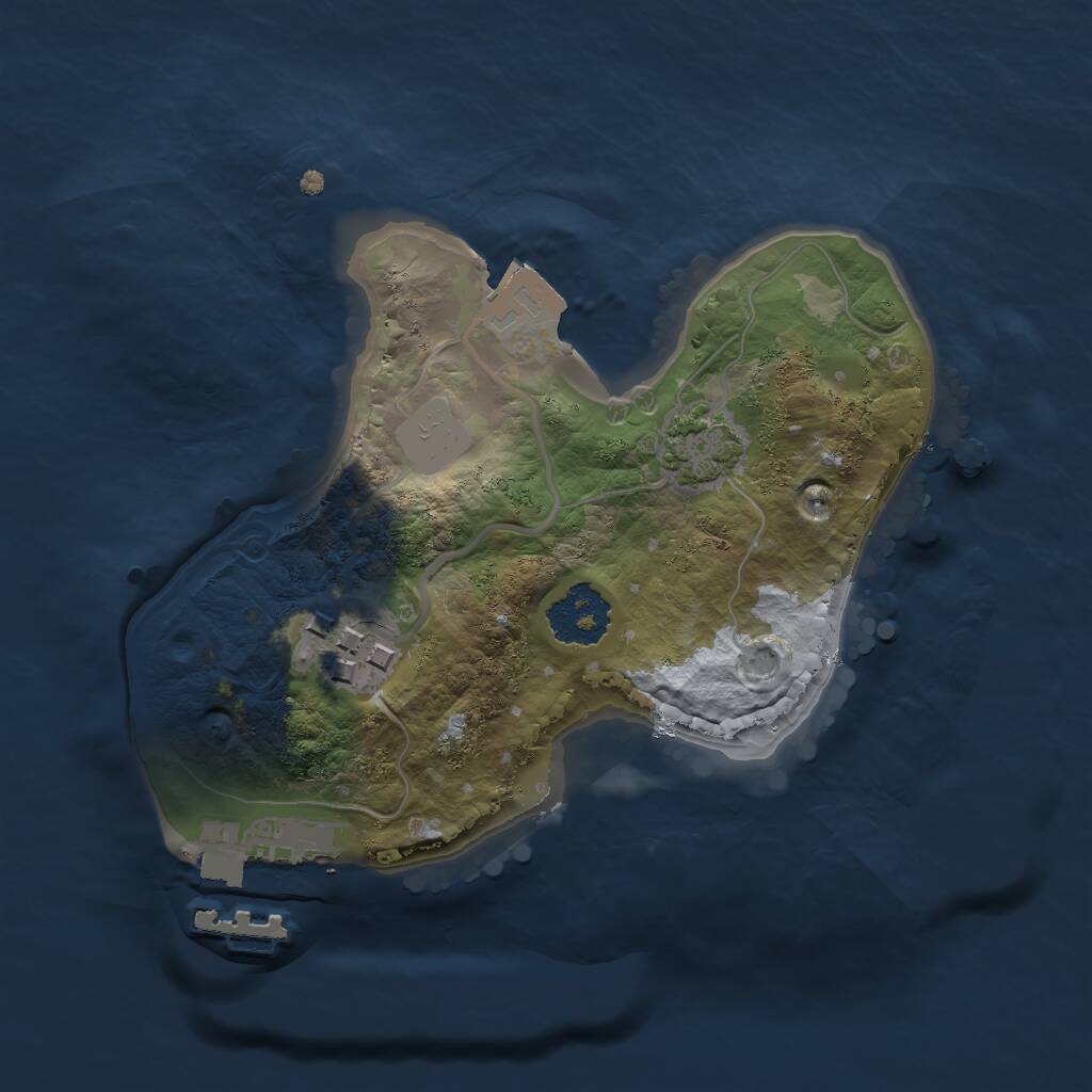 Rust Map: Procedural Map, Size: 1800, Seed: 818981547, 4 Monuments