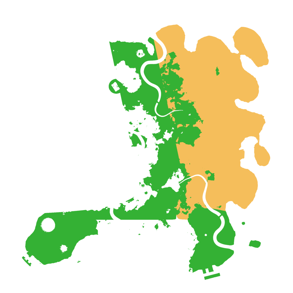Biome Rust Map: Procedural Map, Size: 3700, Seed: 532440633