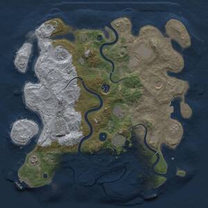 Thumbnail Rust Map: Procedural Map, Size: 3700, Seed: 532440633, 15 Monuments