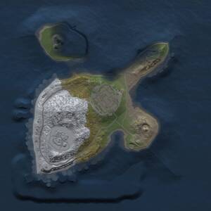 Thumbnail Rust Map: Procedural Map, Size: 1600, Seed: 1222, 3 Monuments