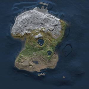 Thumbnail Rust Map: Procedural Map, Size: 2000, Seed: 1921035467, 7 Monuments