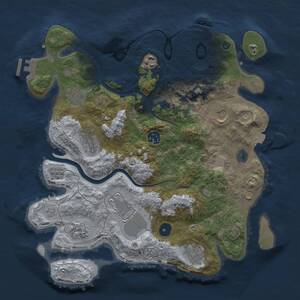 Thumbnail Rust Map: Procedural Map, Size: 3500, Seed: 12832, 15 Monuments
