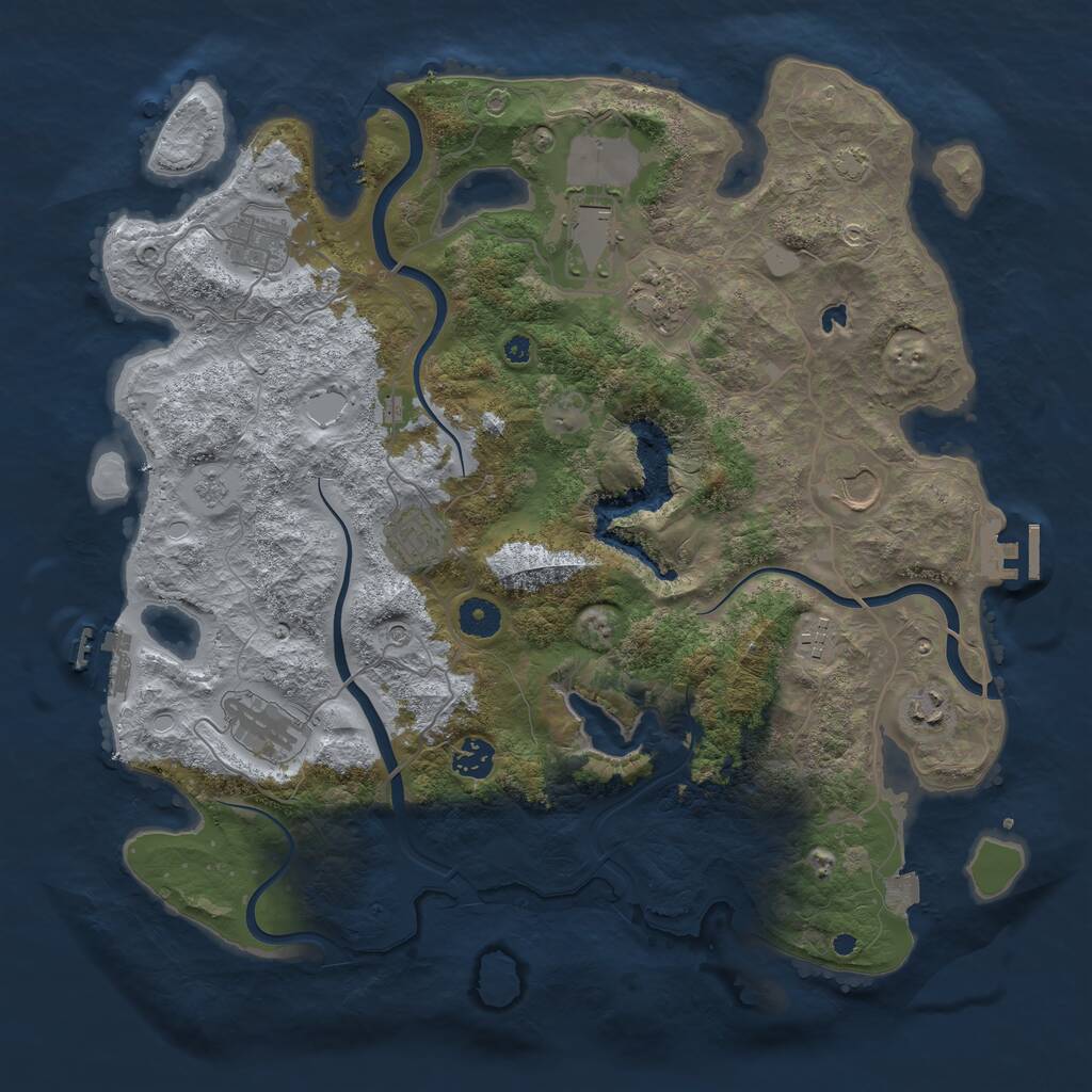 Rust Map: Procedural Map, Size: 4000, Seed: 48759, 15 Monuments