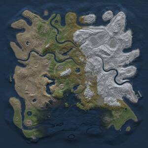 Thumbnail Rust Map: Procedural Map, Size: 4500, Seed: 60327082, 16 Monuments