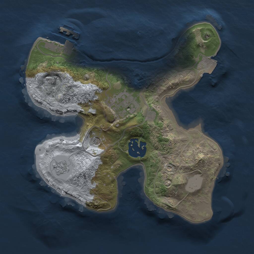 Rust Map: Procedural Map, Size: 2000, Seed: 171572597, 6 Monuments