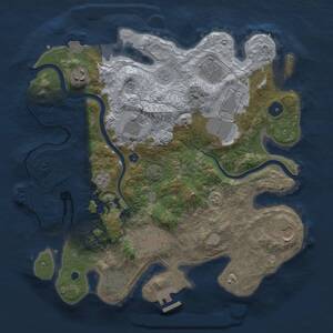 Thumbnail Rust Map: Procedural Map, Size: 3500, Seed: 63708, 14 Monuments