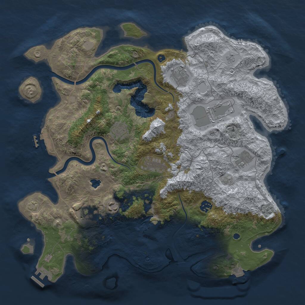 Rust Map: Procedural Map, Size: 4000, Seed: 56000, 15 Monuments