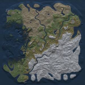 Thumbnail Rust Map: Procedural Map, Size: 6000, Seed: 1331288570, 17 Monuments