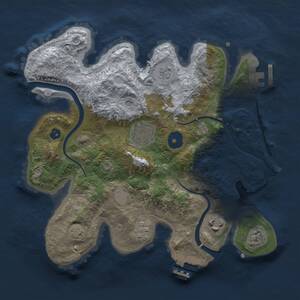 Thumbnail Rust Map: Procedural Map, Size: 2750, Seed: 448376722, 9 Monuments