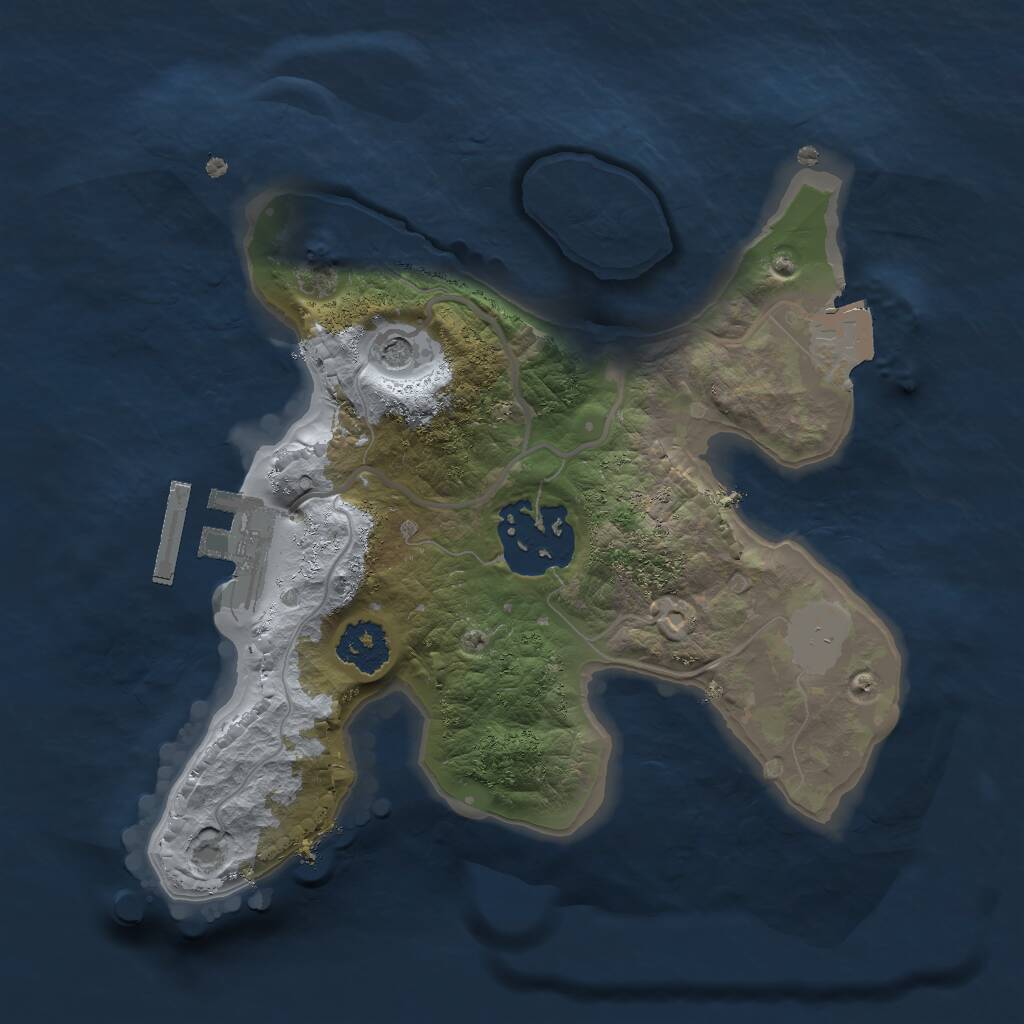 Rust Map: Procedural Map, Size: 2000, Seed: 708835201, 4 Monuments