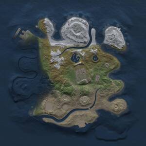 Thumbnail Rust Map: Procedural Map, Size: 2500, Seed: 6431223, 7 Monuments