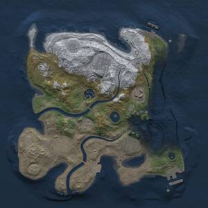 Thumbnail Rust Map: Procedural Map, Size: 3000, Seed: 45658, 13 Monuments