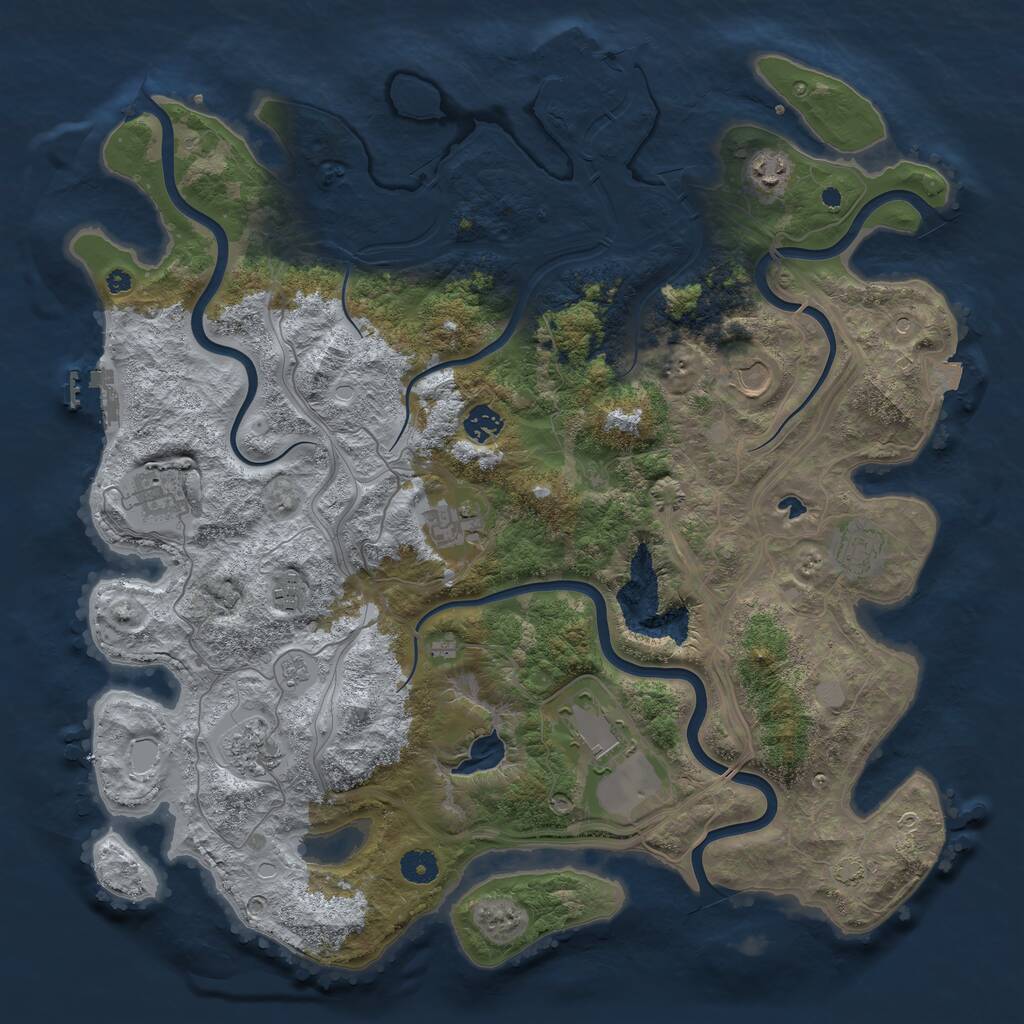 Rust Map: Procedural Map, Size: 4250, Seed: 1340167793, 15 Monuments