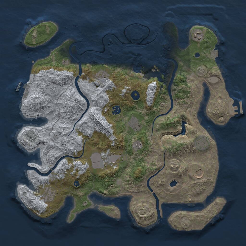 Rust Map: Procedural Map, Size: 4000, Seed: 8492, 15 Monuments