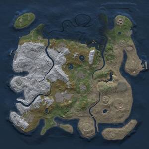 Thumbnail Rust Map: Procedural Map, Size: 4000, Seed: 8492, 15 Monuments