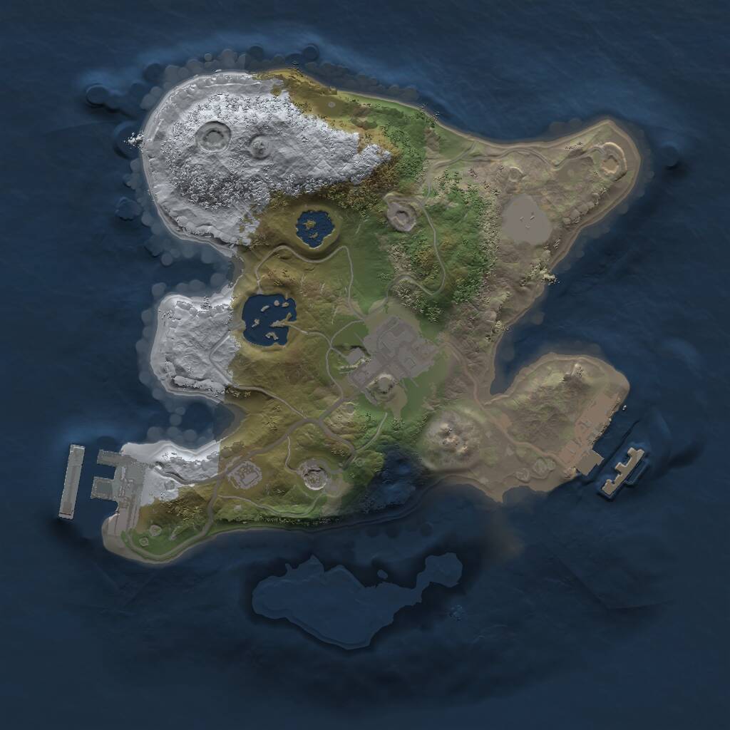 Rust Map: Procedural Map, Size: 2000, Seed: 468921007, 6 Monuments
