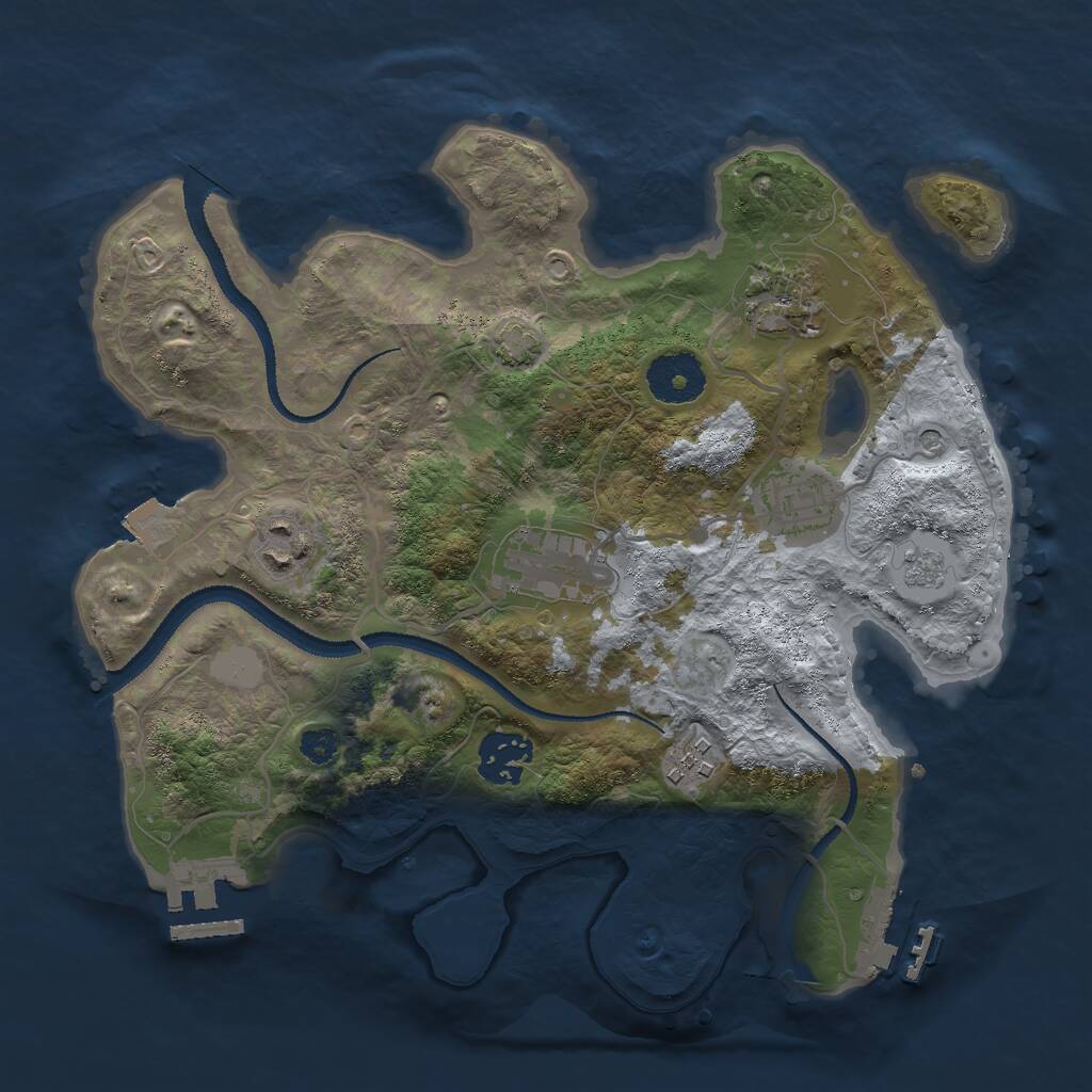 Rust Map: Procedural Map, Size: 3000, Seed: 1475164994, 12 Monuments