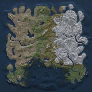 Thumbnail Rust Map: Procedural Map, Size: 4700, Seed: 624608626, 17 Monuments