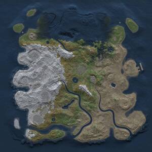 Thumbnail Rust Map: Procedural Map, Size: 4000, Seed: 848259909, 15 Monuments