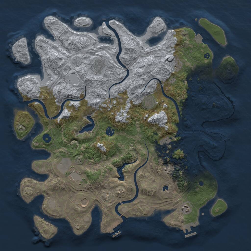 Rust Map: Procedural Map, Size: 4250, Seed: 13940, 15 Monuments