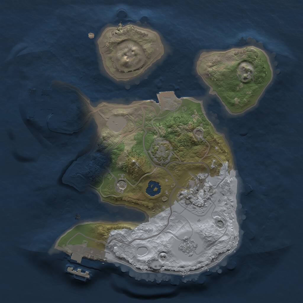 Rust Map: Procedural Map, Size: 2000, Seed: 544898018, 7 Monuments
