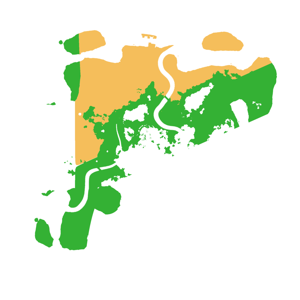Biome Rust Map: Procedural Map, Size: 3000, Seed: 48551