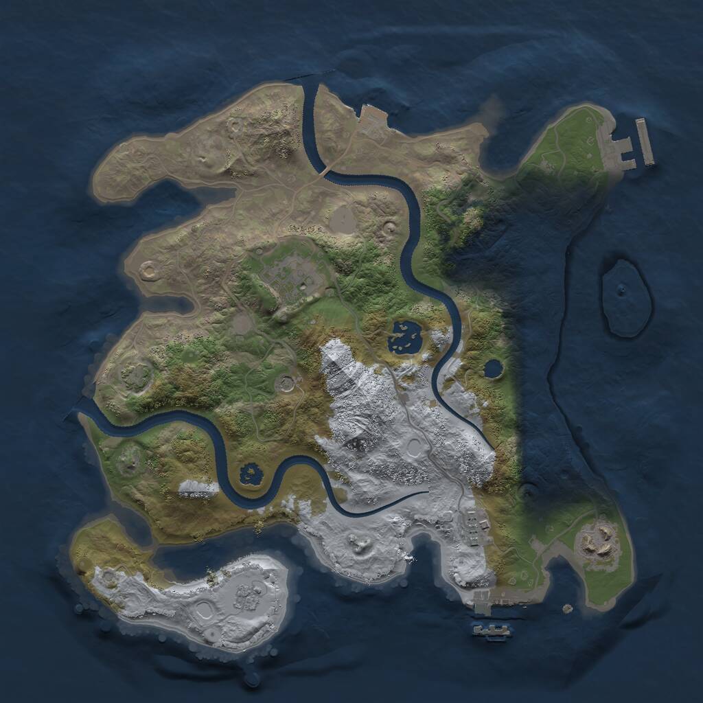 Rust Map: Procedural Map, Size: 3000, Seed: 78273132, 10 Monuments