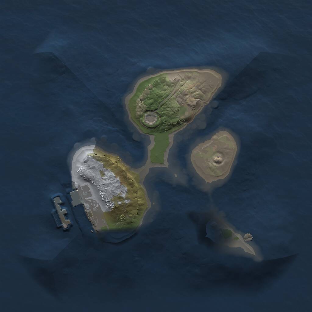 Rust Map: Procedural Map, Size: 1500, Seed: 6421, 2 Monuments