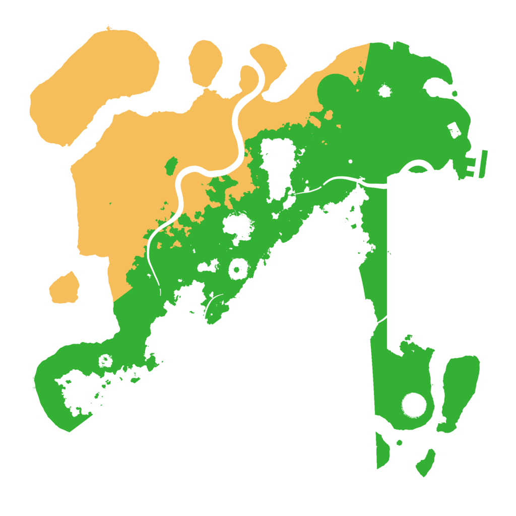Biome Rust Map: Procedural Map, Size: 3700, Seed: 1233601561