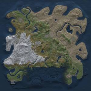 Thumbnail Rust Map: Procedural Map, Size: 4500, Seed: 907500054, 17 Monuments