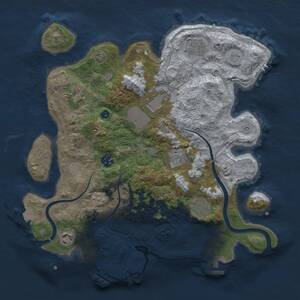 Thumbnail Rust Map: Procedural Map, Size: 3500, Seed: 37295978, 14 Monuments
