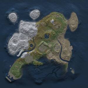 Thumbnail Rust Map: Procedural Map, Size: 2700, Seed: 1769428909, 11 Monuments