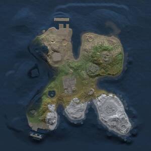 Thumbnail Rust Map: Procedural Map, Size: 2000, Seed: 22134, 6 Monuments