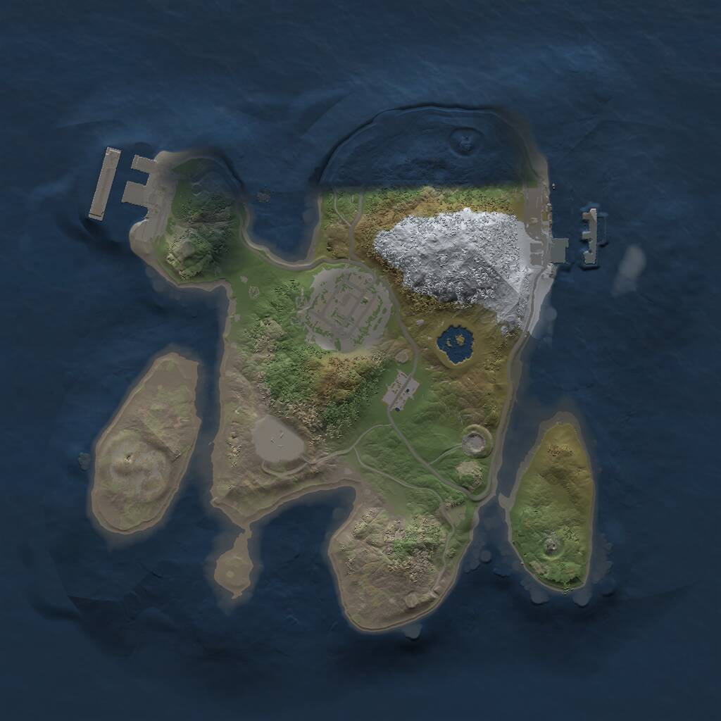 Rust Map: Procedural Map, Size: 2000, Seed: 1658137762, 4 Monuments