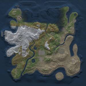 Thumbnail Rust Map: Procedural Map, Size: 3500, Seed: 847357890, 15 Monuments