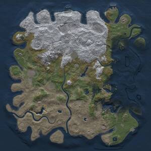 Thumbnail Rust Map: Procedural Map, Size: 5000, Seed: 125514348, 17 Monuments