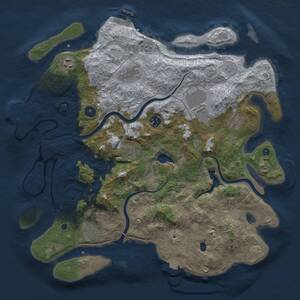 Thumbnail Rust Map: Procedural Map, Size: 4000, Seed: 30974014, 14 Monuments