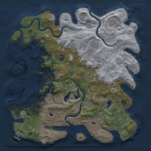 Thumbnail Rust Map: Procedural Map, Size: 4500, Seed: 201879252, 16 Monuments